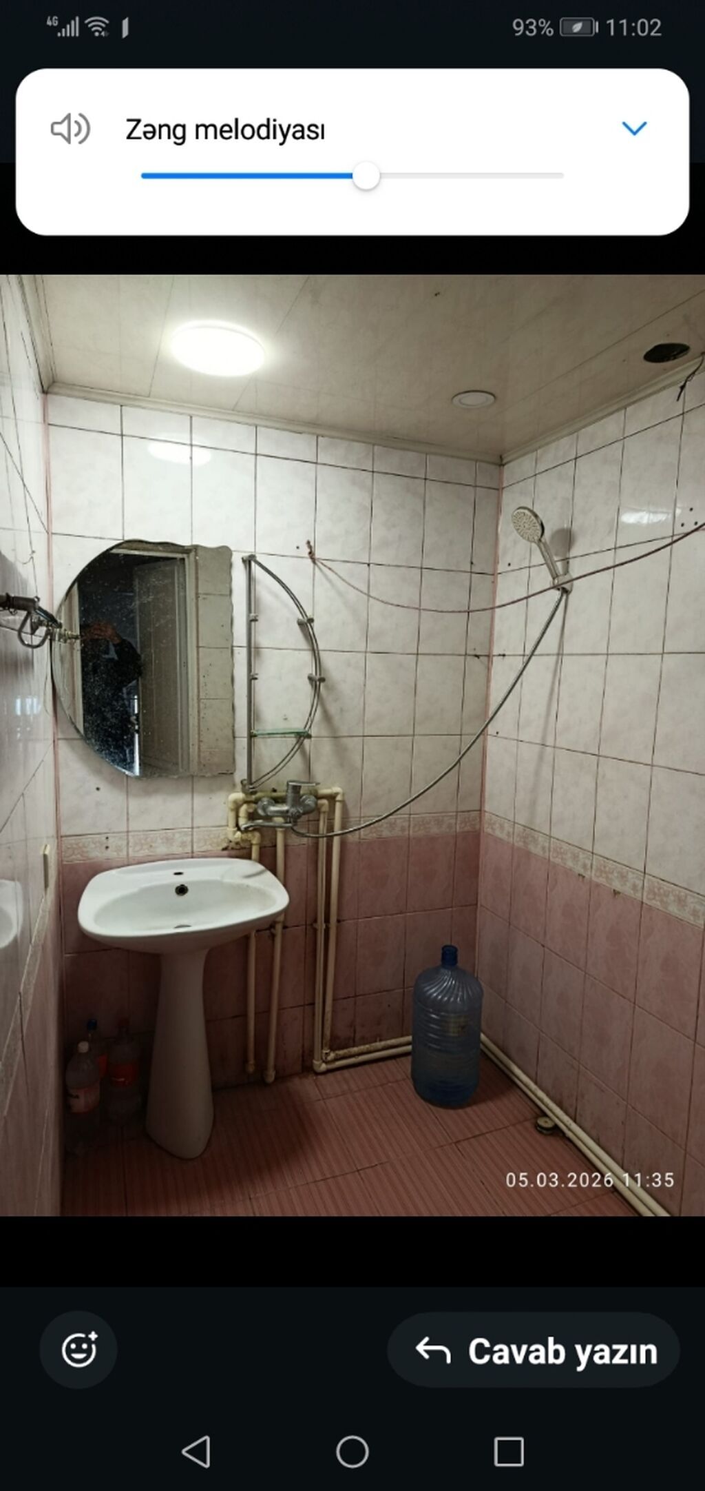 2otaqlı mənzil – 3 otağına birləşik mətbəxli - Plan: Zalda fransız — Mənzil, Bakı (9)