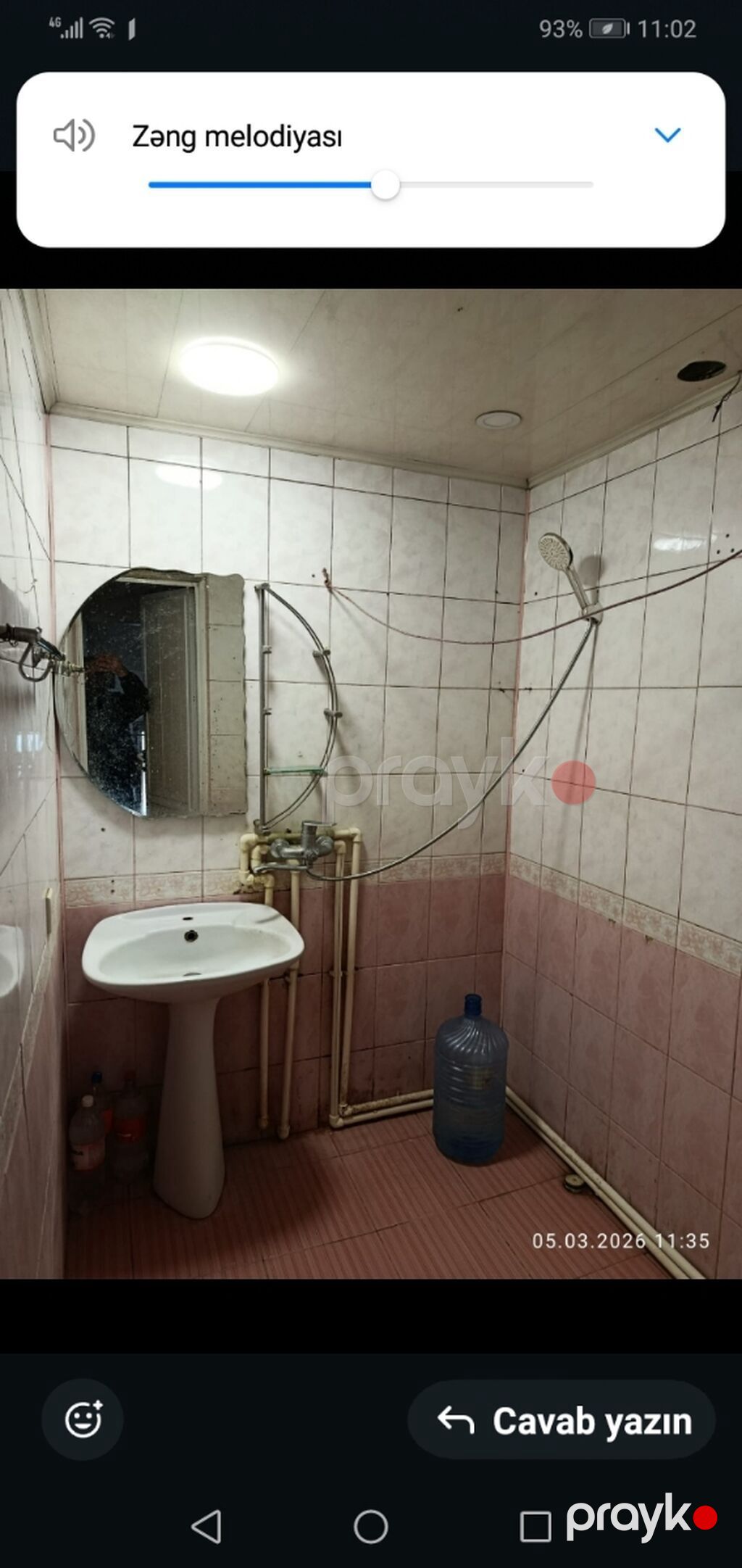 2otaqlı mənzil – 3 otağına birləşik mətbəxli - Plan: Zalda fransız — Mənzil, Bakı (9)