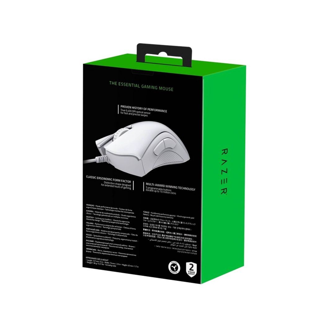 Razer DeathAdder Essential Ergonomic USB Optical Wired Gaming Mouse - White (RZ01-03850200-R3M1) — Periferik cihazlar, Bakı (2)