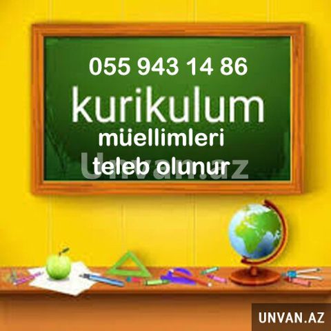 Kurikulum müəllimləri tələb olunur sərbəst qrafikli iş — Bakı