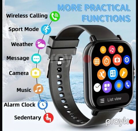 Yeni, Smart saat, Smart, Sensor ekran, rəng - Qara — Digah