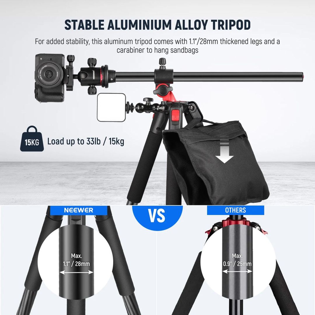 Neewer N284+G0 alliminium ştativ — Foto və video texnikası, Bakı (3)