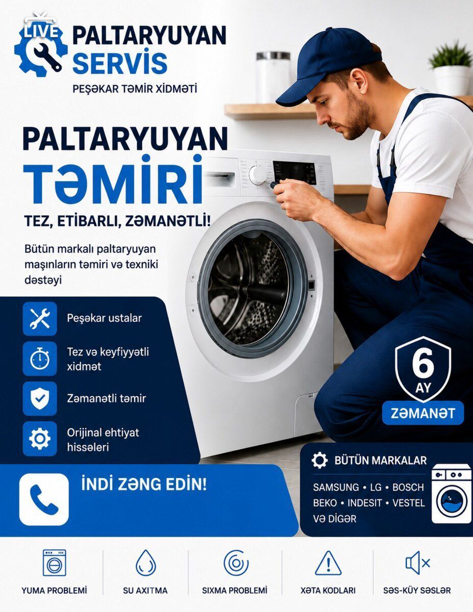 Paltaryuyan təmiri və quraşdırılması — Aparatların təmiri və quraşdırılması, Bakı (3)
