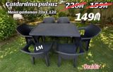 Plastik masa dəsti – Masa + 6 stul - Masa ölçüsü: 70 sm x 120 sm — Комплекты мебели