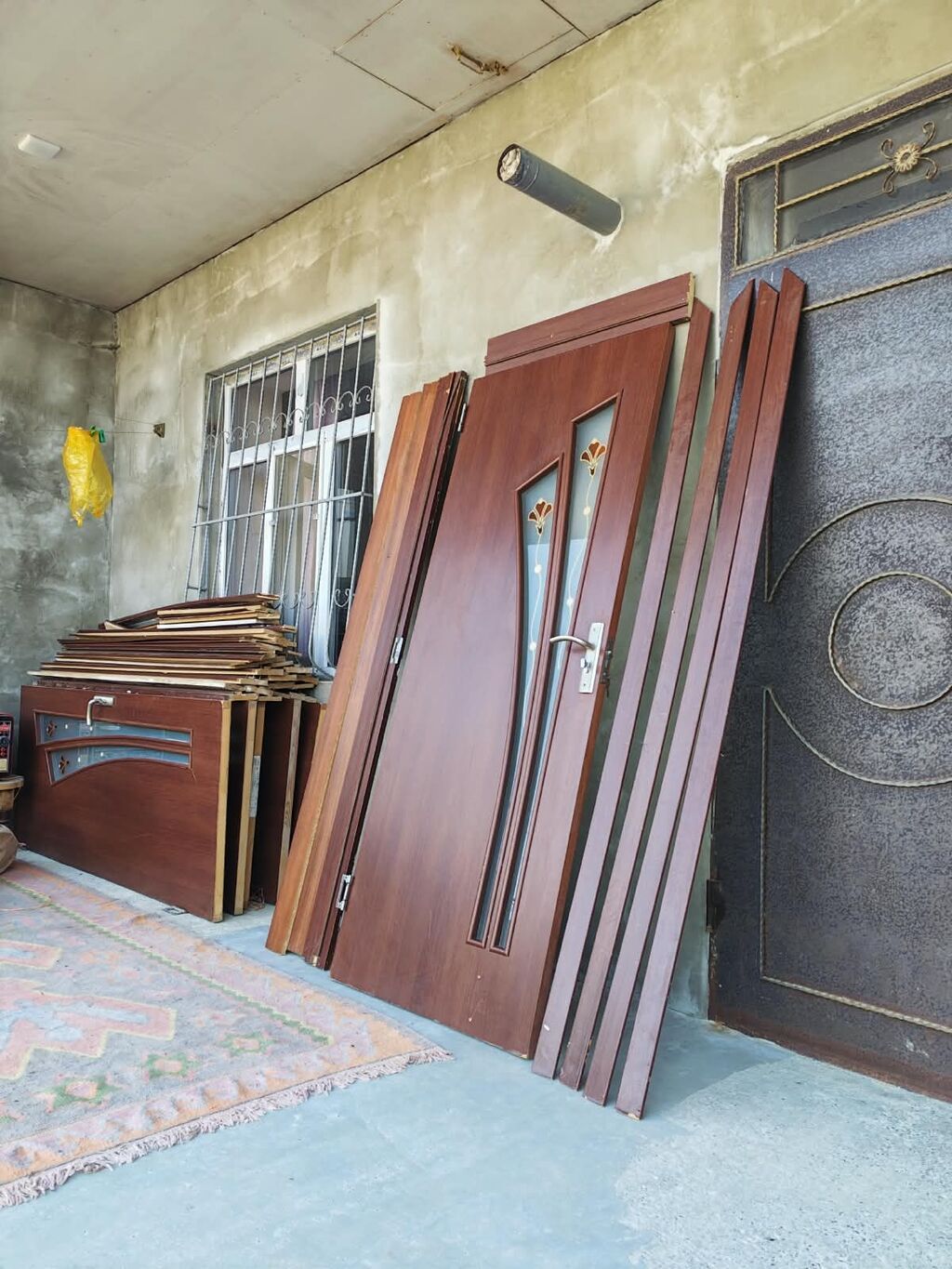 Otaq qapısı dəsti - Material: taxta əsaslı, tünd qəhvəyi rəngli örtük — Pəncərələr, qapılar, balkonlar, Digah (7)