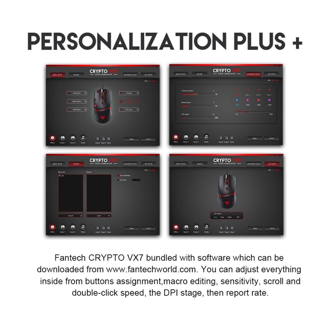 Fantech Crypto VX7 Macro RGB Wired Gaming — Periferik cihazlar, Bakı (2)