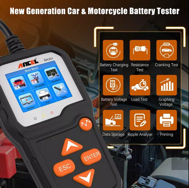 Battery tester "Ancel Car" — Ehtiyat hissələri və aksesuarlar, Bakı (3)
