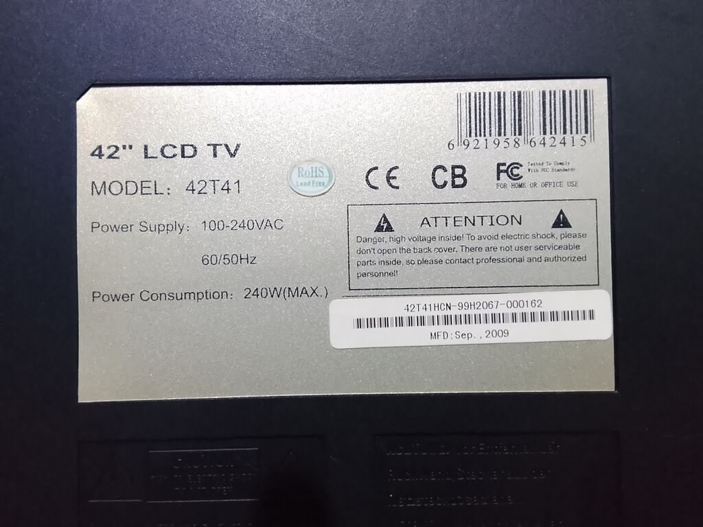 Nexus 42T41 – 42 düym LCD TV Xüsusiyyətlər: - Ekran: 42", LCD — Televizorlar, Bakı (2)