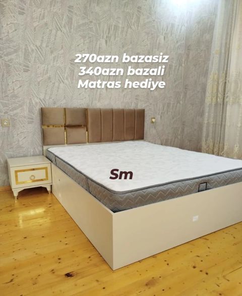 Yataq dəsti – yumşaq süngərli, parçalı başlıq və krem rəngli korpus