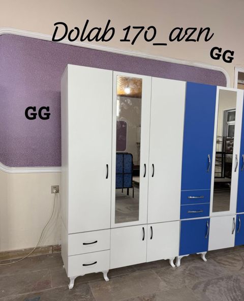 Yeni və sifarişlə: - 3 qapılı dolab – 170 AZN - Material: laminat — Bakı