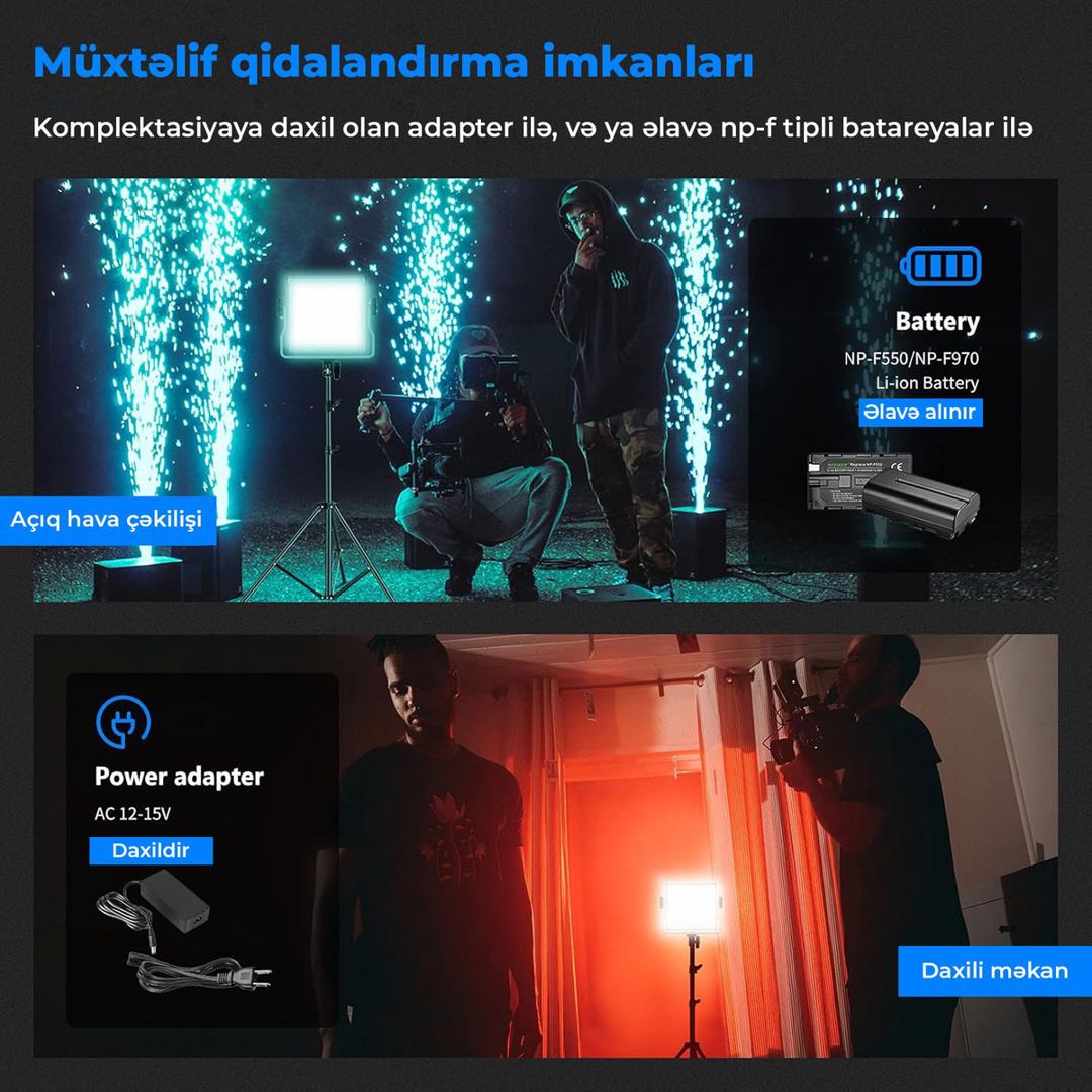 “Neewer 660 Pro RGB” çəkiliş üçün LED panel işıqlandırma — Foto və video texnikası, Bakı (8)