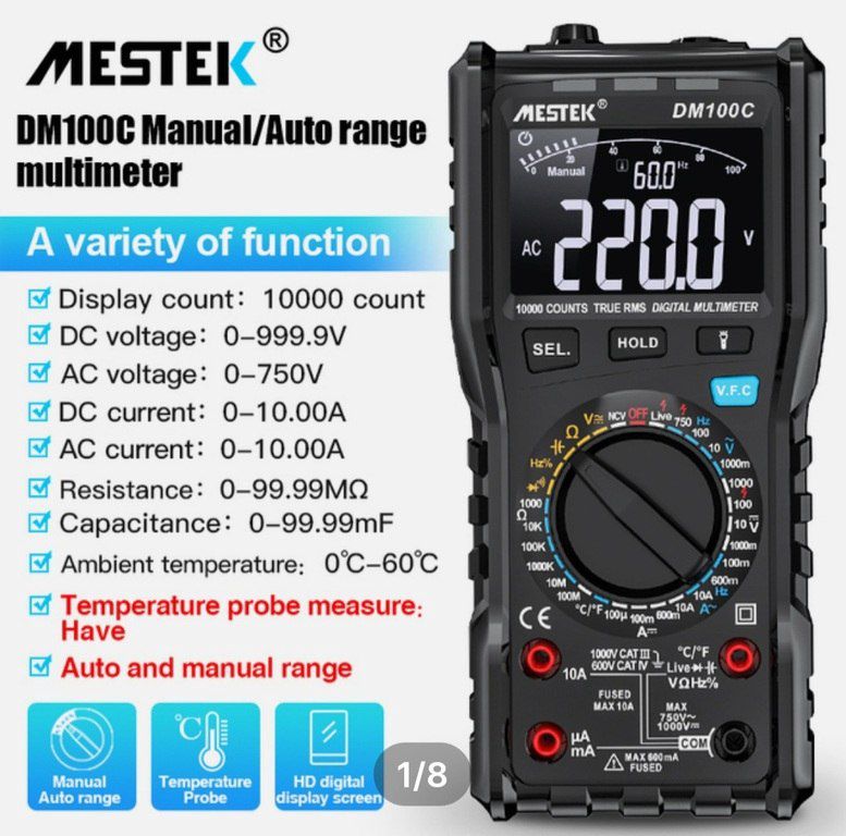 Multimeter "Mestek DM-100C" — Təmir və inşaat, Bakı (9)