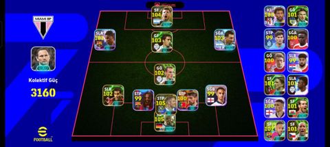 EFootball hesabı – yüksək reytinqli heyət, kollektiv güc 3160 Güclü — Lənkəran