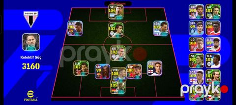EFootball hesabı – yüksək reytinqli heyət, kollektiv güc 3160 Güclü — Lənkəran