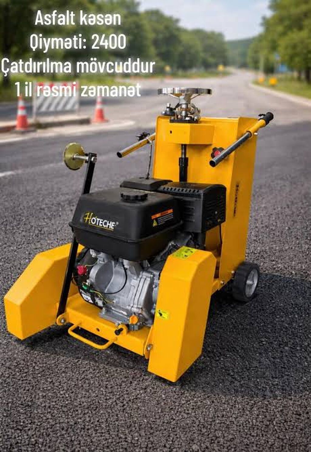 Asfalt kəsən (benzinli yol kəsici) Hoteche - Qalın asfalt və beton — Digər elektrik aləti, Bakı (2)