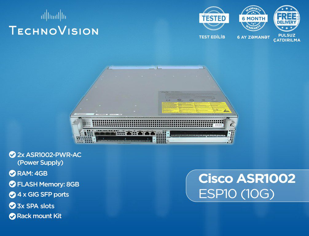 Cisco ASR1002 ESP10 (10G) — Şəbəkə və server avadanlığı, Bakı