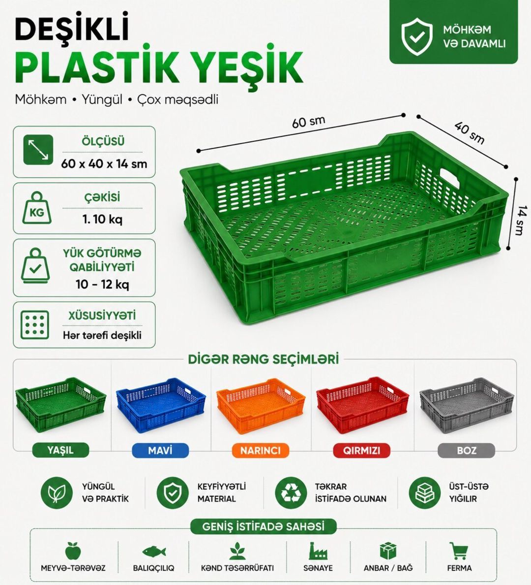 Plastik yeşik — Biznes və avadanlıq, Bakı (11)