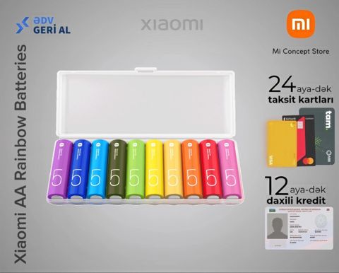Xiaomi Rainbow Batteries AA (10 ədəd) — Bakı