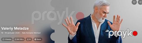 Valeriy Meladze konsertinə 2 bilet Valeriy Meladze konsertinə 2 bilet — Bakı