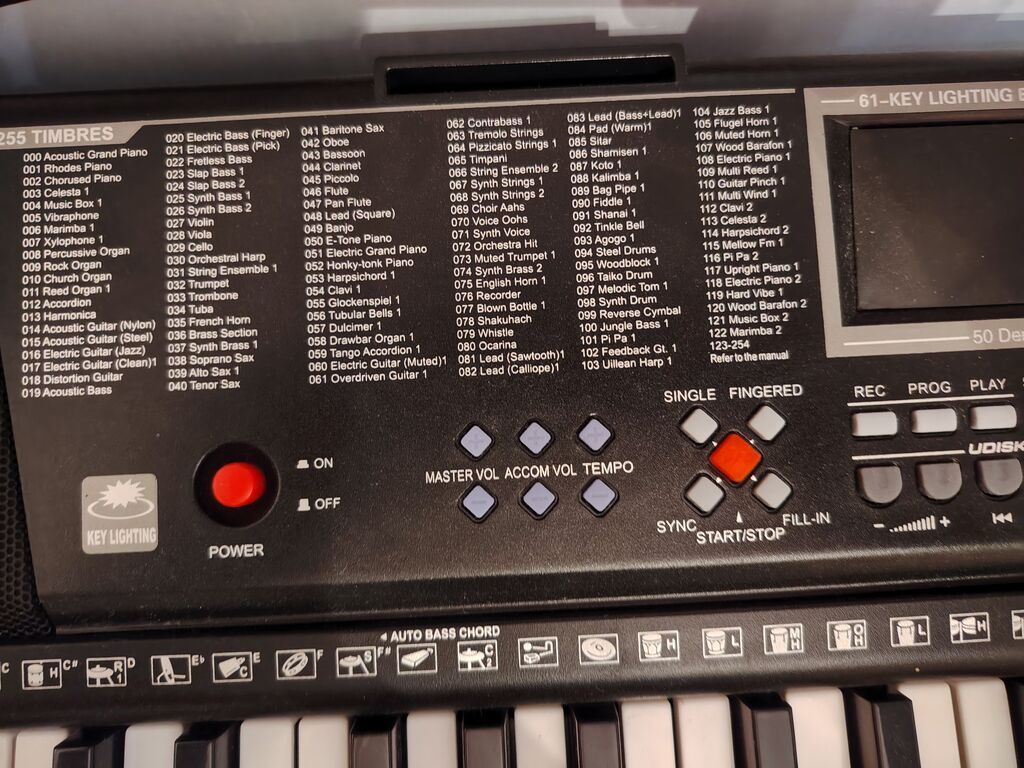 Məhsul: MK-2108 elektron sintezator (61 klaviş, işıqlı klavişlər) — Musiqiə alətləri, Bakı (3)