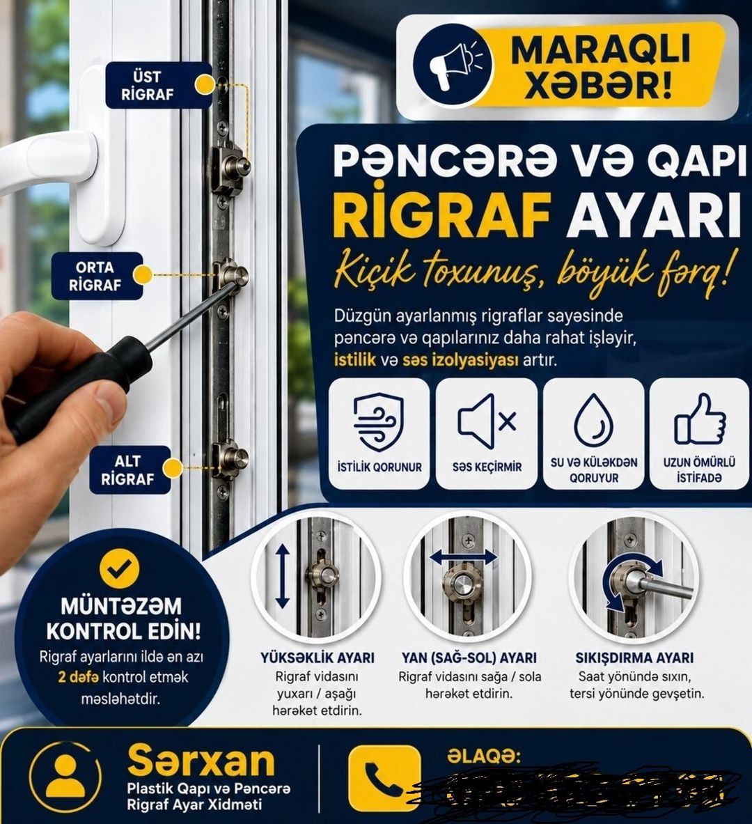 Qapı pəncərə ayarlama işləri — Təmir və inşaat, Bakı