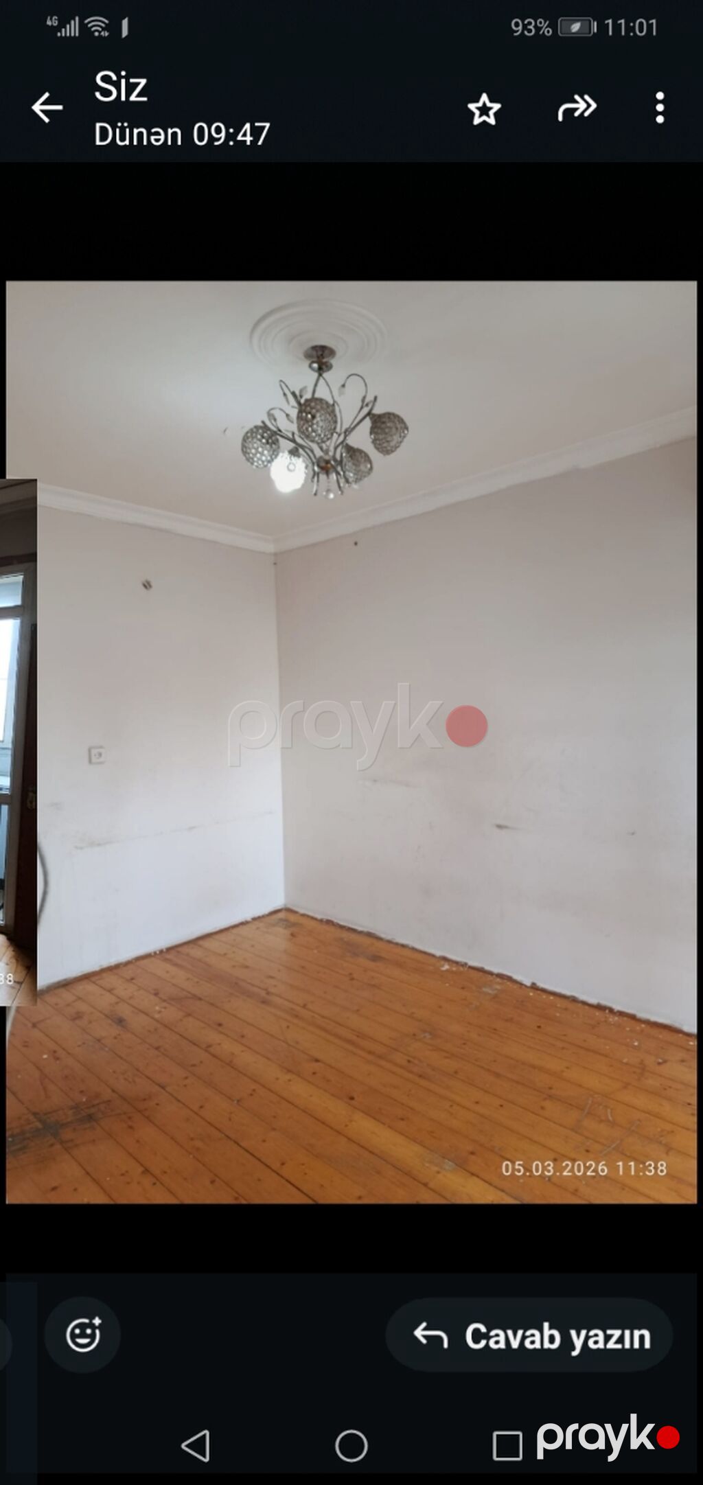 2otaqlı mənzil – 3 otağına birləşik mətbəxli - Plan: Zalda fransız — Mənzil, Bakı (10)