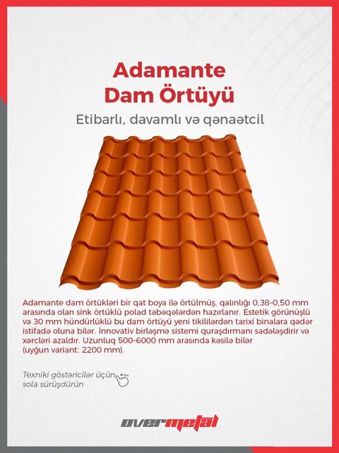 Dam örtüyü "Adamante" — Bakı