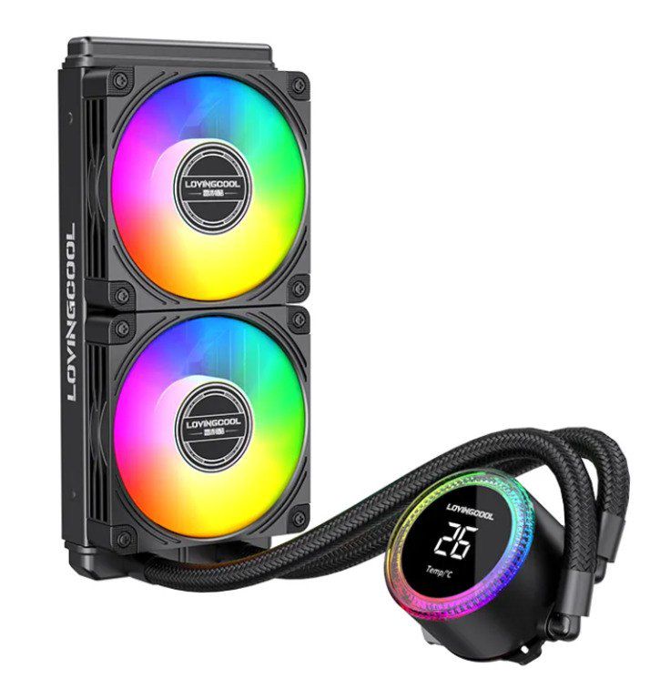 Argb CPU kuler "LovingCool LC-B240-T2 240 Black" — Kompüterlər və noutbuklar, Bakı (3)