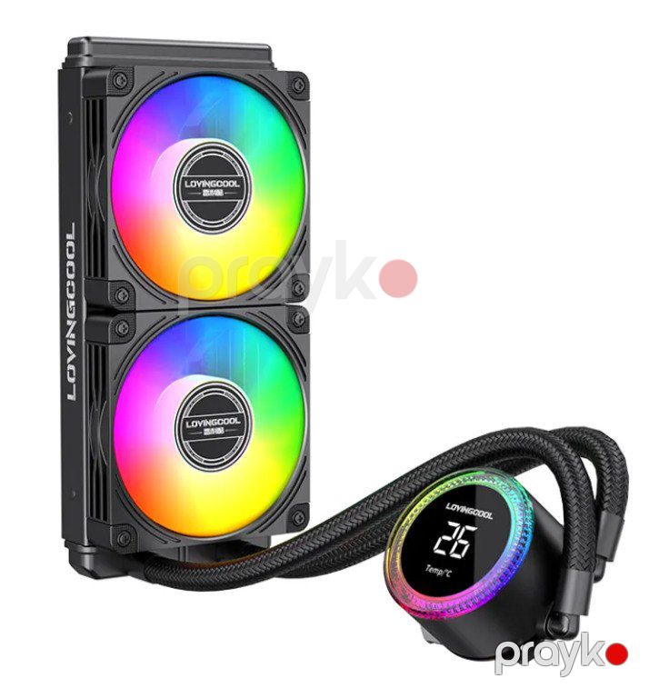 Argb CPU kuler "LovingCool LC-B240-T2 240 Black" — Kompüterlər və noutbuklar, Bakı (3)