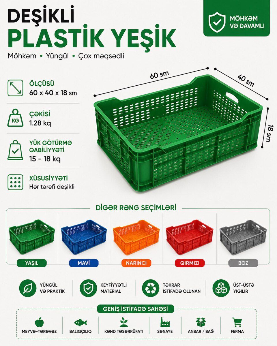 Plastik yeşik — Biznes və avadanlıq, Bakı (10)