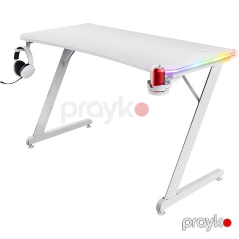 Oyun masası trust gxt 709 w lumınus rgb desk whıte (25328) — Bakı
