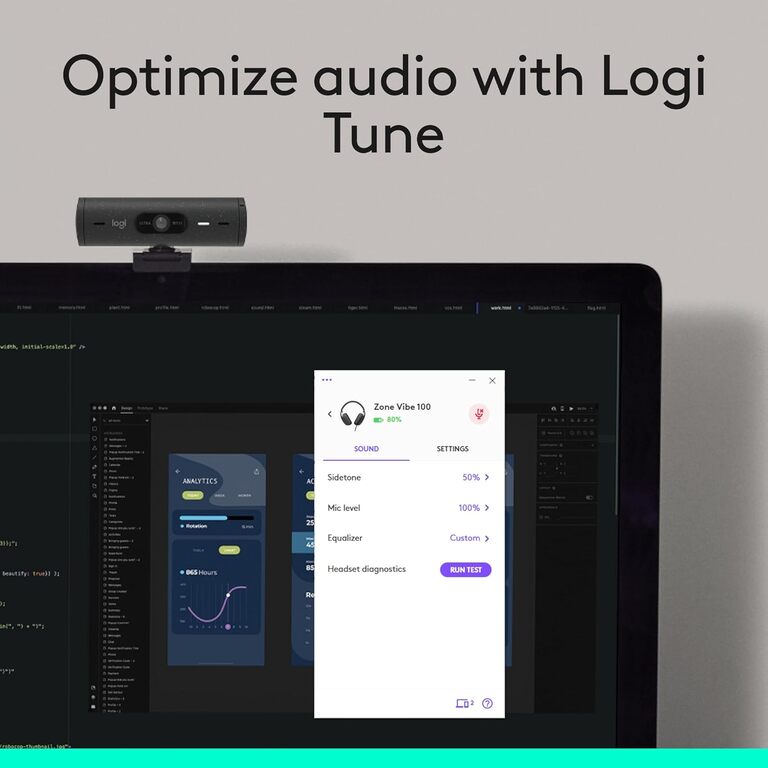 Logitech Zone Vibe 100 Lightweight Wireless Over Ear Headphones — Səs texnikası, Bakı (9)