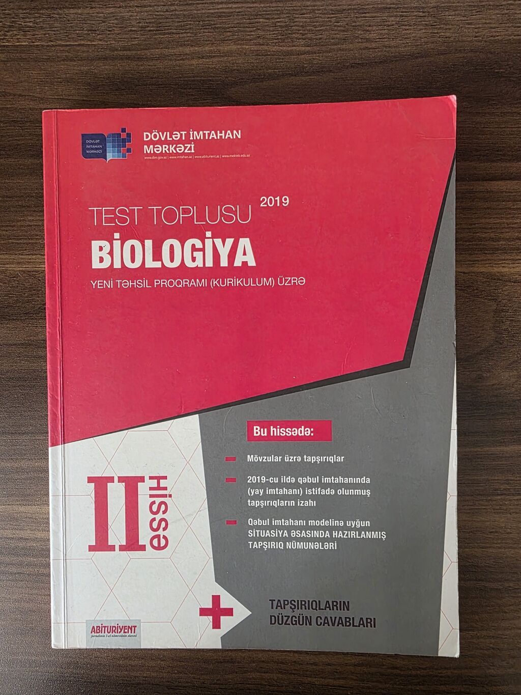 Məhsul: “Test Toplusu – Biologiya, II hissə (2019), Yeni Təhsil — Kitablar, Bakı