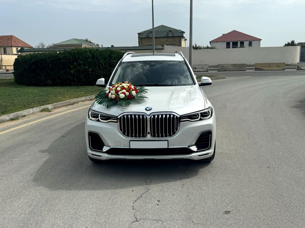 Bəy gəlin maşını BMW X7.Sürücüsüz verilmir.Toy, nişan, və digər — Minik avtomobili icarəsi, Bakı (6)