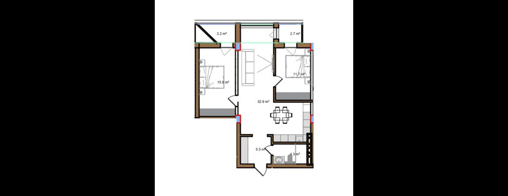 Satılır 3 otaqlı yeni tikili 92.5 m² — Mənzil, Bakı (7)