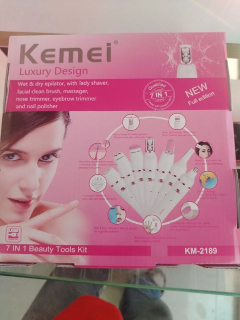 Kemei KM-2189 – 7-in-1 çoxfunksiyalı gözəllik dəsti Xüsusiyyətlər — Bakı