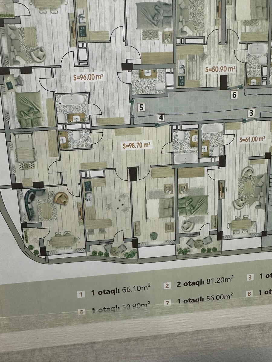 Satılır 3 otaqlı yeni tikili 98.7 m² — Mənzil, Bakı (3)