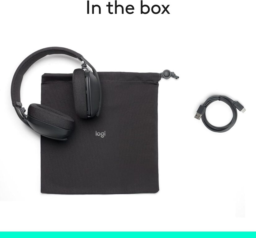Logitech Zone Vibe 100 Lightweight Wireless Over Ear Headphones — Səs texnikası, Bakı (11)