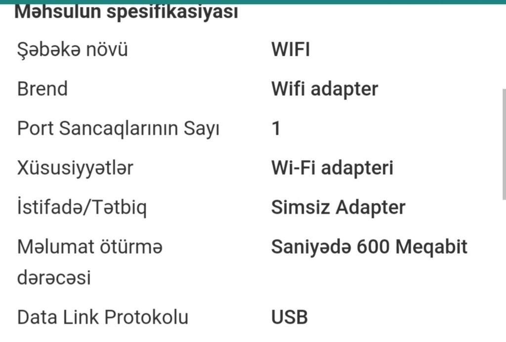 Wi-Fi qəbuledici — Şəbəkə və server avadanlığı, Bakı (7)