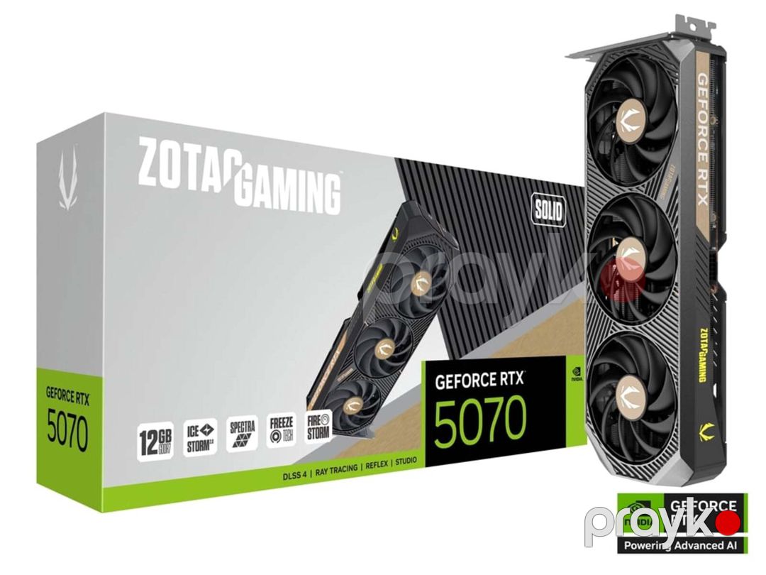 Video kart Zotac Gamıng GeForce RTX 5070 Solıd — Kompüterlər və noutbuklar, Bakı (3)
