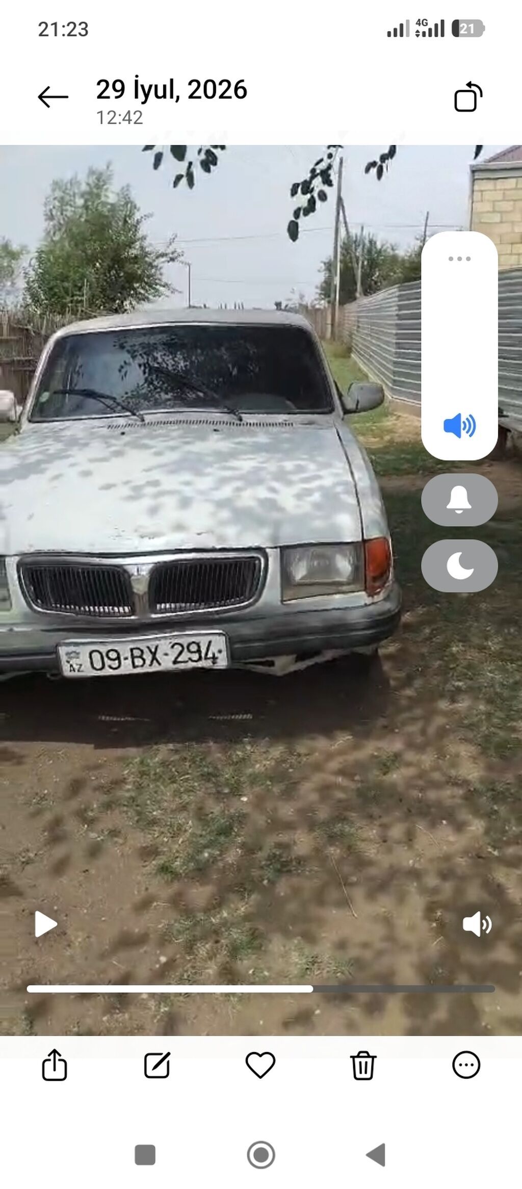GAZ Volga 3102/31029 (emblem və dizayna görə 3102 seriyasına bənzər) — Avtomobillər, Naftalan (2)