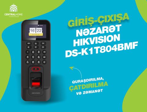 Giriş-çıxışa nəzarət (access control) Hikvision DS-K1T804BMF — Bakı