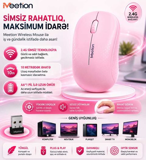 Simsiz ofis kompüter siçanı 2.4GHz Meetion R545 — Sumqayıt