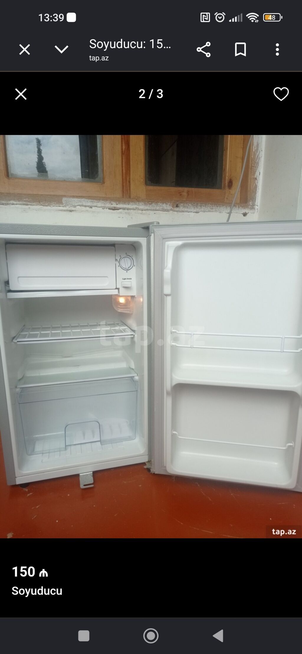 Fisher brendinin kompakt mini soyuducusu - Rəng: gümüşü - Tip: tək — Soyuducular, Sumqayıt (2)