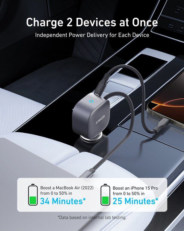 Anker car charger 75W — Smartfonlar, Bakı (4)