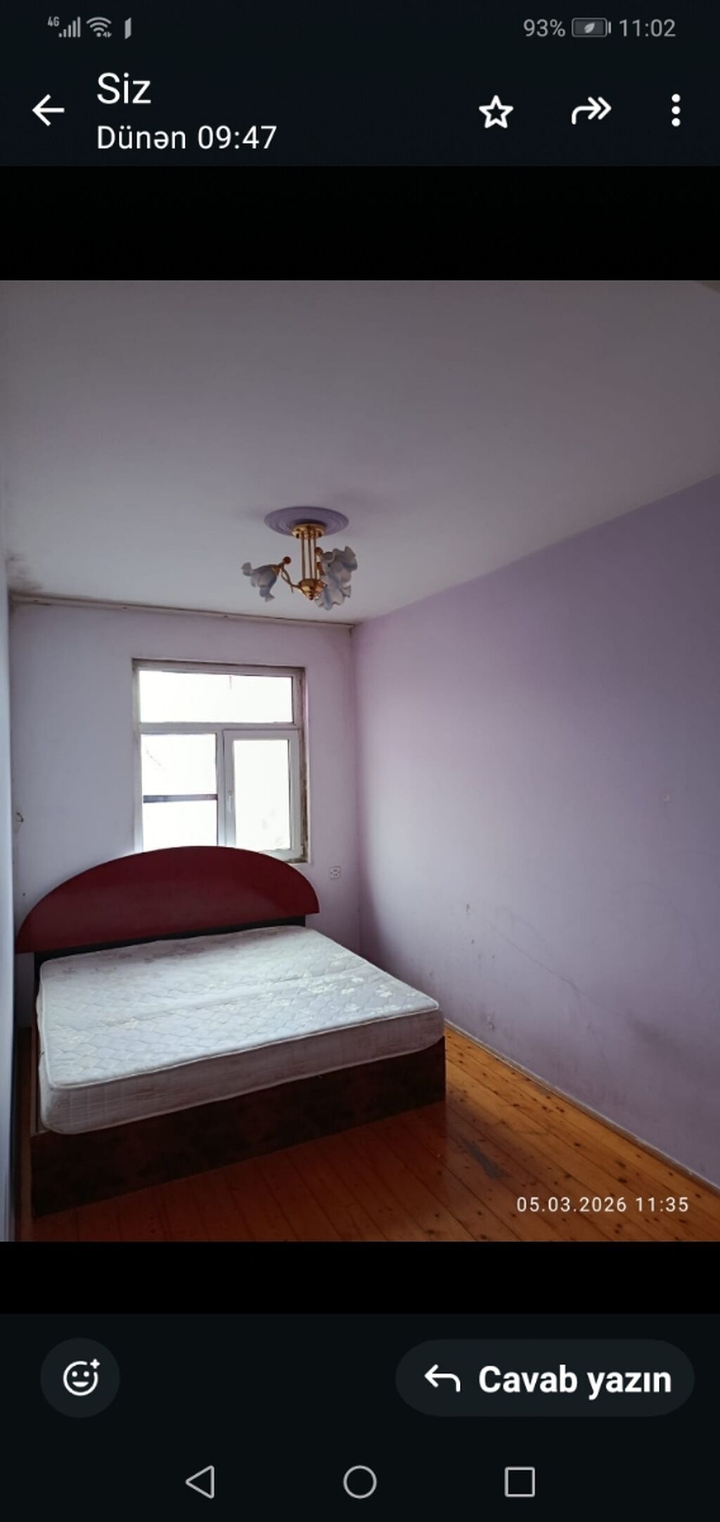2otaqlı mənzil – 3 otağına birləşik mətbəxli - Plan: Zalda fransız — Mənzil, Bakı (3)