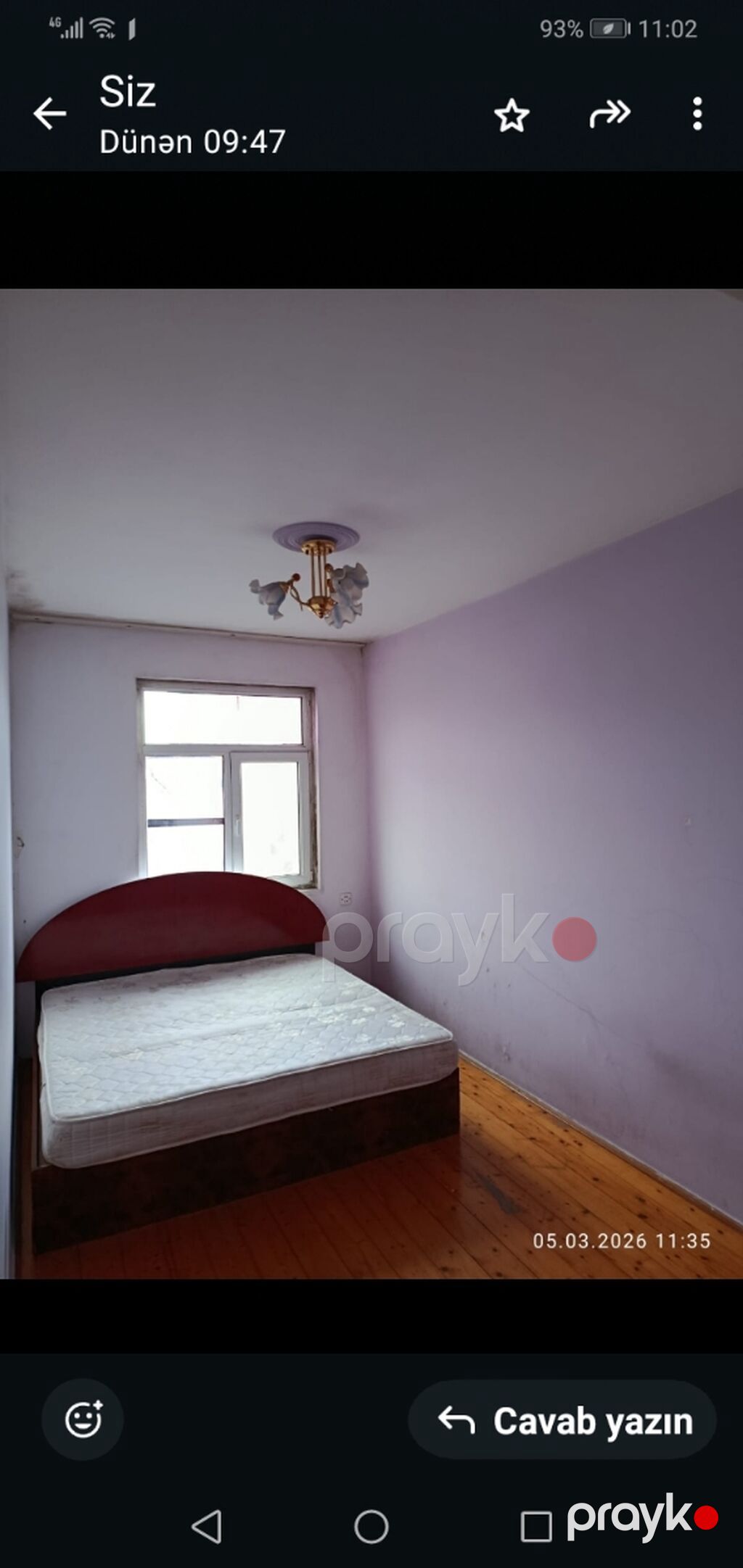 2otaqlı mənzil – 3 otağına birləşik mətbəxli - Plan: Zalda fransız — Mənzil, Bakı (3)