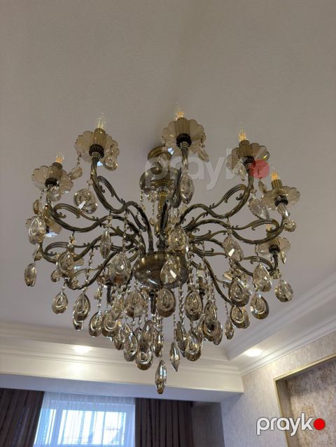 Çılçıraq, 10 və daha çox lampa, Xrustal — Bakı