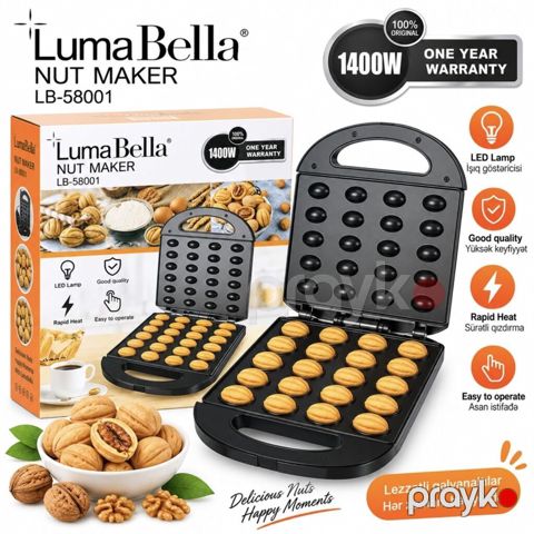 LumaBella Nut Maker LB-58001 – qoz formalı şirniyyat qəlibi - Güc — Digah