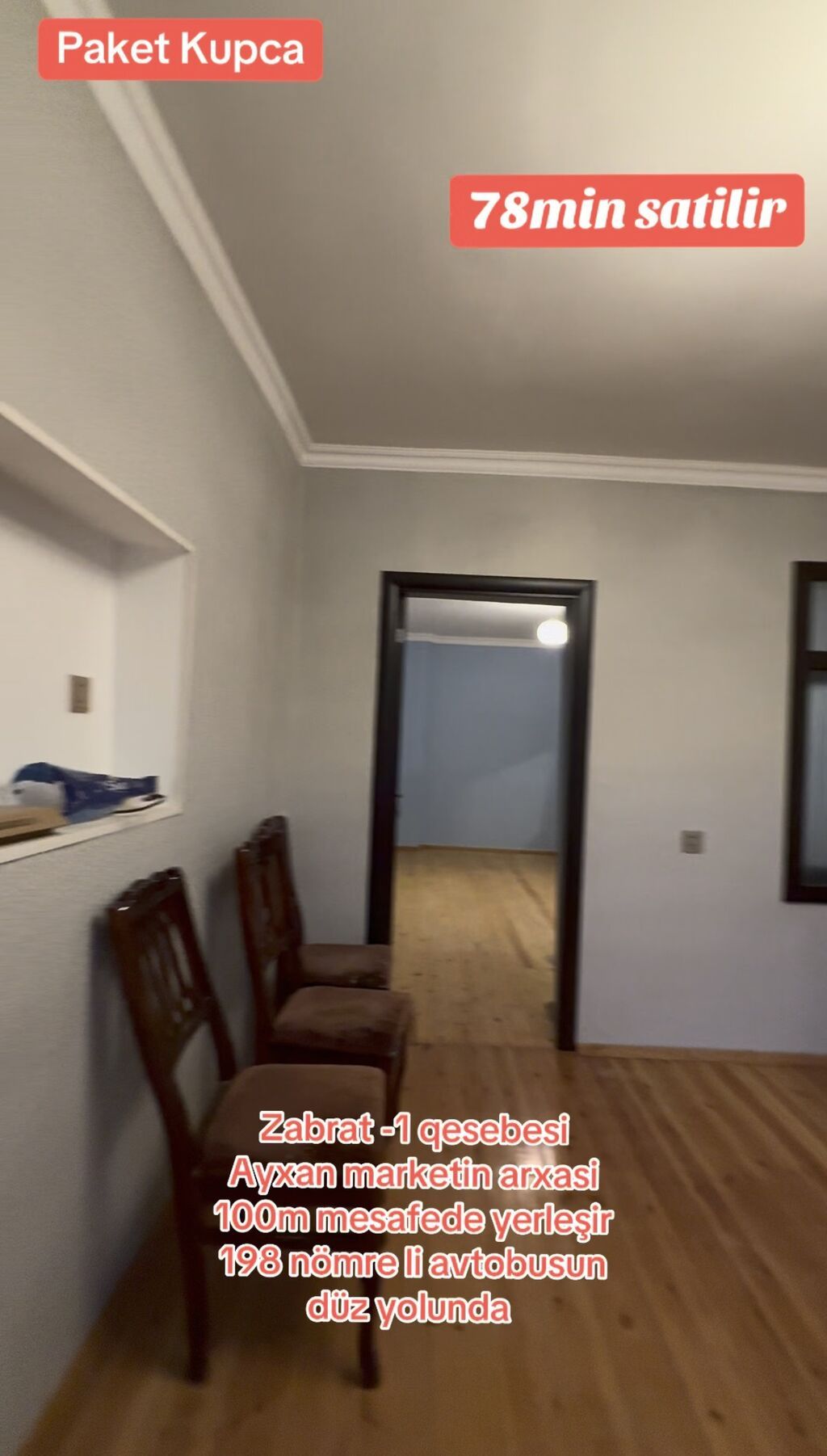 Zabrat 1 qəsəbəsində, Ayxan marketin arxasında yerləşən paket kupçalı — Ev, villa, Digah (6)